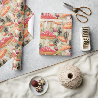 Herbst Botanischer Pilz Goblincore Geschenkpapier