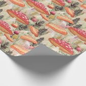 Herbst Botanischer Pilz Goblincore Geschenkpapier (Ecke)