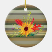 Herbst Bouquer Sonnenblume Herbst Dekorative Ornam Keramik Ornament (Hinten)