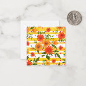 Herbst-Bouquet-Muster, Streifen, Polka-Punkte Mitteilungskarte (Vorderseite/Rückseite Beispiel)