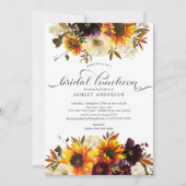 Herbst Bouquet Sunflowers Einladung (Vorderseite)