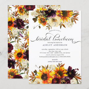Herbst Bouquet Sunflowers Einladung