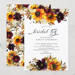 Herbst Bouquet Sunflowers Einladung