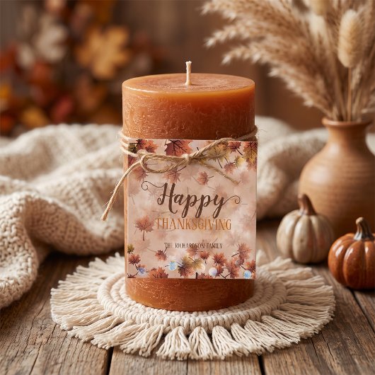 Herbst braune Blätter glücklich Erntedankfest Geschenkanhänger