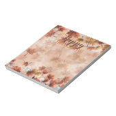 Herbst braune Blätter glücklich Erntedankfest Notizblock (Rotiert)