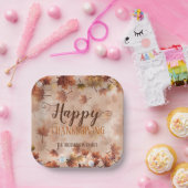 Herbst braune Blätter glücklich Erntedankfest Pappteller (Party)