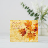 Herbst braune Hochzeitkarten RSVP Karte (Stehend Vorderseite)