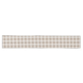 Herbst braune Taupe Kariertes Muster Großer Tischläufer (Horizontal)