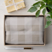 Herbst braune Taupe Kariertes Muster Seidenpapier (Geschenk)