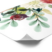 Herbst Brautparty Burgund Blush Poster (Ecke)