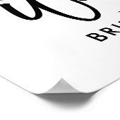 Herbst Brautparty Burgund Blush Poster (Ecke)