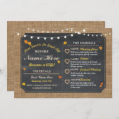 Herbst Brautparty Chalk Itinerary Bachelorette Programm (Vorne/Hinten)