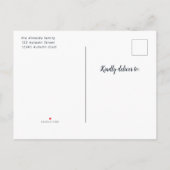 Herbst Brautparty Fall Liebe Einfache Wasserfarbe Einladungspostkarte (Rückseite)