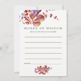 Herbst - Brautparty für Herbst Hinweiskarte