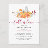 Herbst Brautparty Herbstpumpenfall in Liebe Postkarte (Vorderseite)