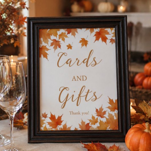 Herbst-Brautparty-Karten und -Geschenke Poster