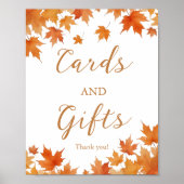 Herbst-Brautparty-Karten und -Geschenke Poster (Vorne)