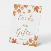 Herbst-Brautparty-Karten und -Geschenke Sockelschild (Vorderseite)