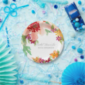 Herbst Brautparty Modernes Aquarellfarben Herbst B Pappteller (Party)