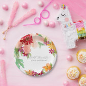 Herbst Brautparty Modernes Aquarellfarben Herbst B Pappteller (Party)