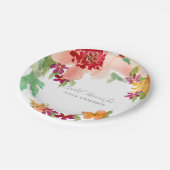 Herbst Brautparty Modernes Aquarellfarben Herbst B Pappteller (Schrägansicht)