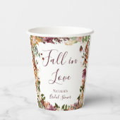 Herbst-Brautparty Pappbecher (Rückseite)