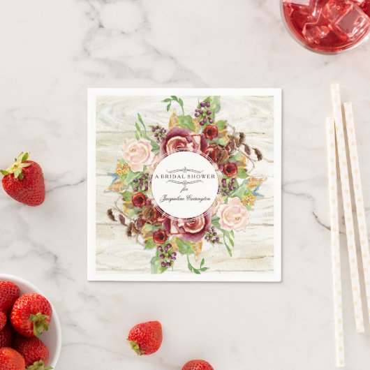 Herbst Brautparty Serviette (Beispiel)