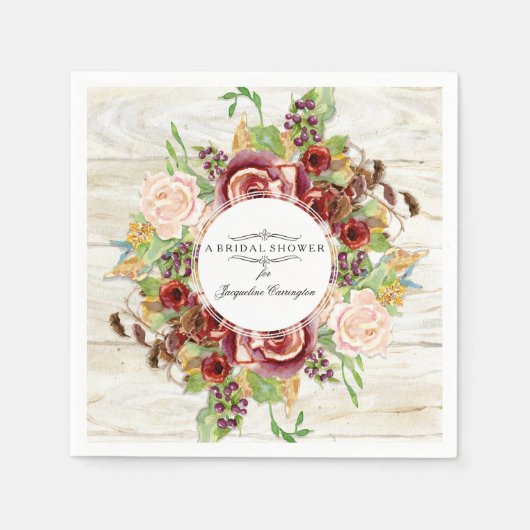 Herbst Brautparty Serviette (Vorderseite)