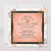 Herbst-Brautparty-Tee-Party Herbstleder Einladung (Vorderseite)