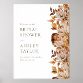 Herbst Brautparty Willkommen Poster (Vorne)