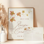 Herbst-Brautstrauß-Rezeptkartentisch-Druckbares Sc Poster
