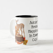 Herbst bricht Glück Zweifarbige Tasse (Vorderseite Links)