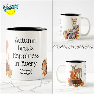 Herbst bricht Glück Zweifarbige Tasse