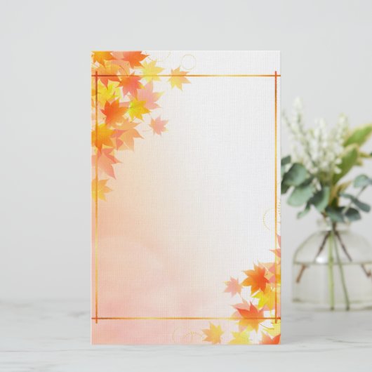 Herbst Briefpapier (Stehend Vorderseite)