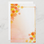 Herbst Briefpapier (Vorne/Hinten)