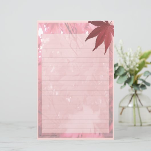 Herbst Briefpapier (Stehend Vorderseite)