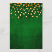 Herbst bringt Gold und Grüne Hochzeit Menükarte (Rückseite)