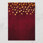 Herbst bringt Gold und Rote Hochzeit Menükarte (Rückseite)