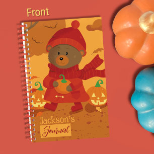 Herbst Brown Bär Kid Journal Spiral Notebook Notizblock