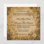 Herbst-Brown-Herbsthochzeit Einladung (Vorne/Hinten)