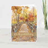 Herbst-Brücke Mitgefühl Karte (Vorderseite)