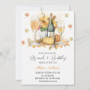 Herbst-Brunch-Einladung, Brunch und Sekt Einladung