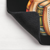 Herbst-Buch-Kürbis Herbst-Bibliothekare Bücherwurm Mousepad (Ecke)