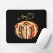 Herbst-Buch-Kürbis Herbst-Bibliothekare Bücherwurm Mousepad (Mit Mouse)