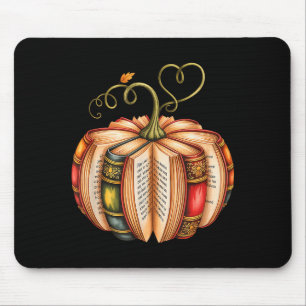 Herbst-Buch-Kürbis Herbst-Bibliothekare Bücherwurm Mousepad