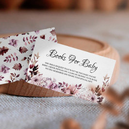 Herbst Bücher mit eleganten violetten Blumen für K Begleitkarte