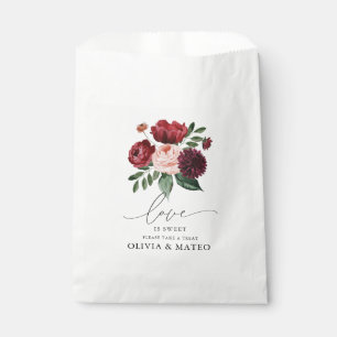 Herbst-Burgund-Blume Geschenktütchen