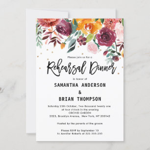 Herbst Burgund Blush Probe Dinner Einladung