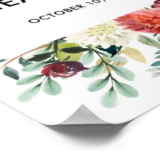 Herbst Burgund Blush Probe Dinner Poster (Ecke)