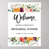 Herbst Burgund Blush Probe Dinner Poster (Vorne)